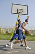 streetball  game at early morning