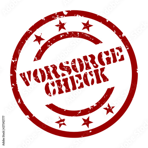 Vector: stempel vorsorge-check stempel vorsorge-check