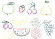 Fruit and berries silhouettes 2