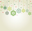 Vector set of snowflakes background
