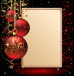 Background with paper and Christmas balls Background with paper and Christmas balls