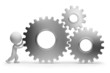 3d small people - rolls gears 3d small people - rolls gears