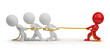 3d small people - rope pulling 3d small people - rope pulling