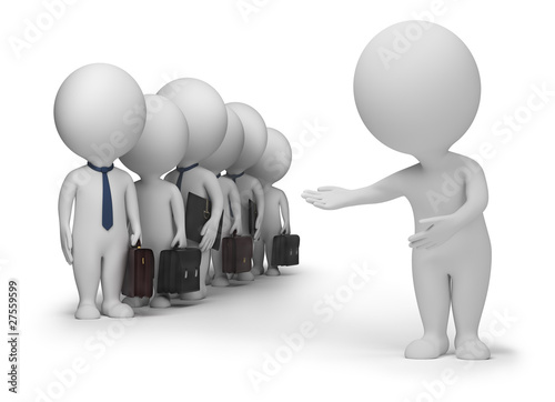 Illustration: 3d small people - clients 3d small people - clients