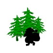 Santa Claus with trees