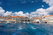 view of old port in Dubrovnik, Croatia