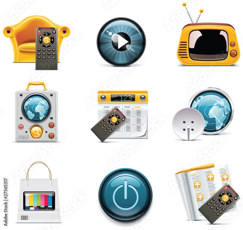 Vector: Vector television icons Vector television icons