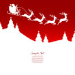 Christmas Sleigh Flying Red