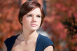Business woman waiting a meeting at park