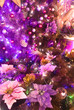 Christmas background with ball and flower