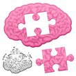 Jigsaw brain puzzle
