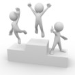 Illustration: People on a podium People on a podium