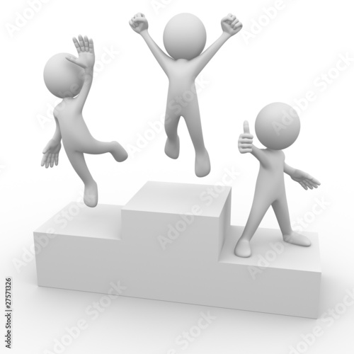 Illustration: People on a podium People on a podium