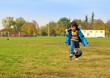 Boy playing soccer