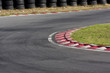 Foto: Empty tarmac race track corner Empty tarmac race track corner