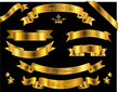 Solid gold banners and design elements