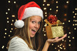 Excited Girl with Gift Excited Girl with Gift