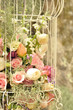 Close up of decorated flower in cage