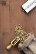 still life with camomile and thermometer