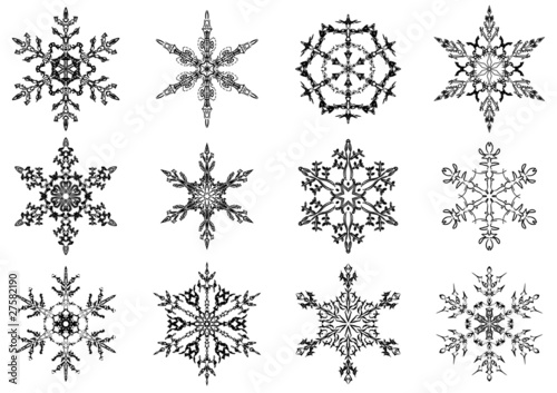 Vector: Eiskristalle - Schneeflocken - Snowflakes Eiskristalle - Schneeflocken - Snowflakes