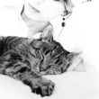 Woman with cat