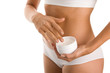 Woman with body lotion