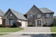 Brick home with arched entry