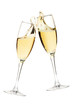 Cheers! Two champagne glasses
