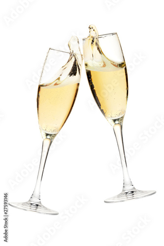 Photo: Cheers! Two champagne glasses Cheers! Two champagne glasses