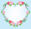 heart roses border