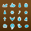 Colorful Christmas icons. Vector Colorful Christmas icons. Vector