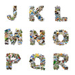 Pictures alphabet J-R