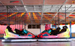 The Dodgem Cars on a Fun Fair Amusement Ride. The Dodgem Cars on a Fun Fair Amusement Ride.