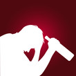 silhouette d'un alcoolique, addiction alcool
