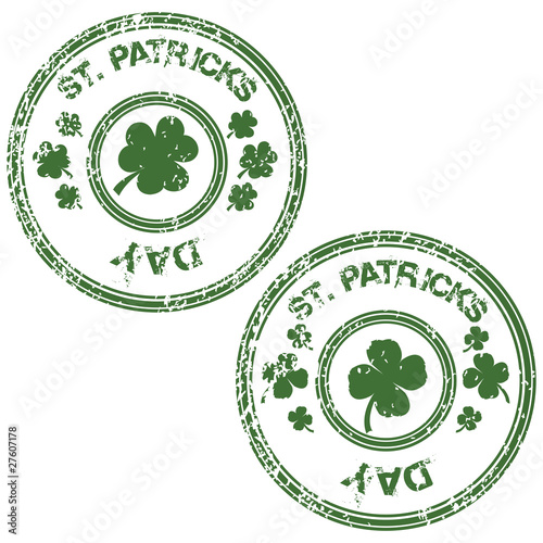 Green grunge stamps for St. Patrick's Day