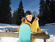 Snowboarder girl - relaxing