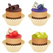 Vector cupcakes