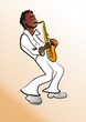 black man with saxophone black man with saxophone