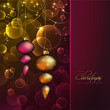 romantic christmas background with ornaments
