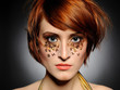 Beautiful woman portrait with creative trendy make-up