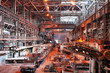 Interior of metallurgical plant workshop