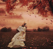 Young beauty woman over nature background Young beauty woman over nature background