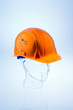 Bauhelm eines Bauarbeiters