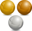 Vector: Set of color pearl Set of color pearl