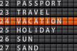 Departure Style Information Board - VACATION