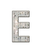 E - Alphabet strass et paillettes