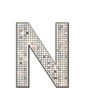 N - Alphabet strass et paillettes