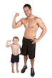 boy showing muscles boy showing muscles