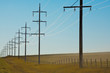 Sunlight reflecting on power lines