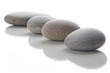 Stones on a white background.